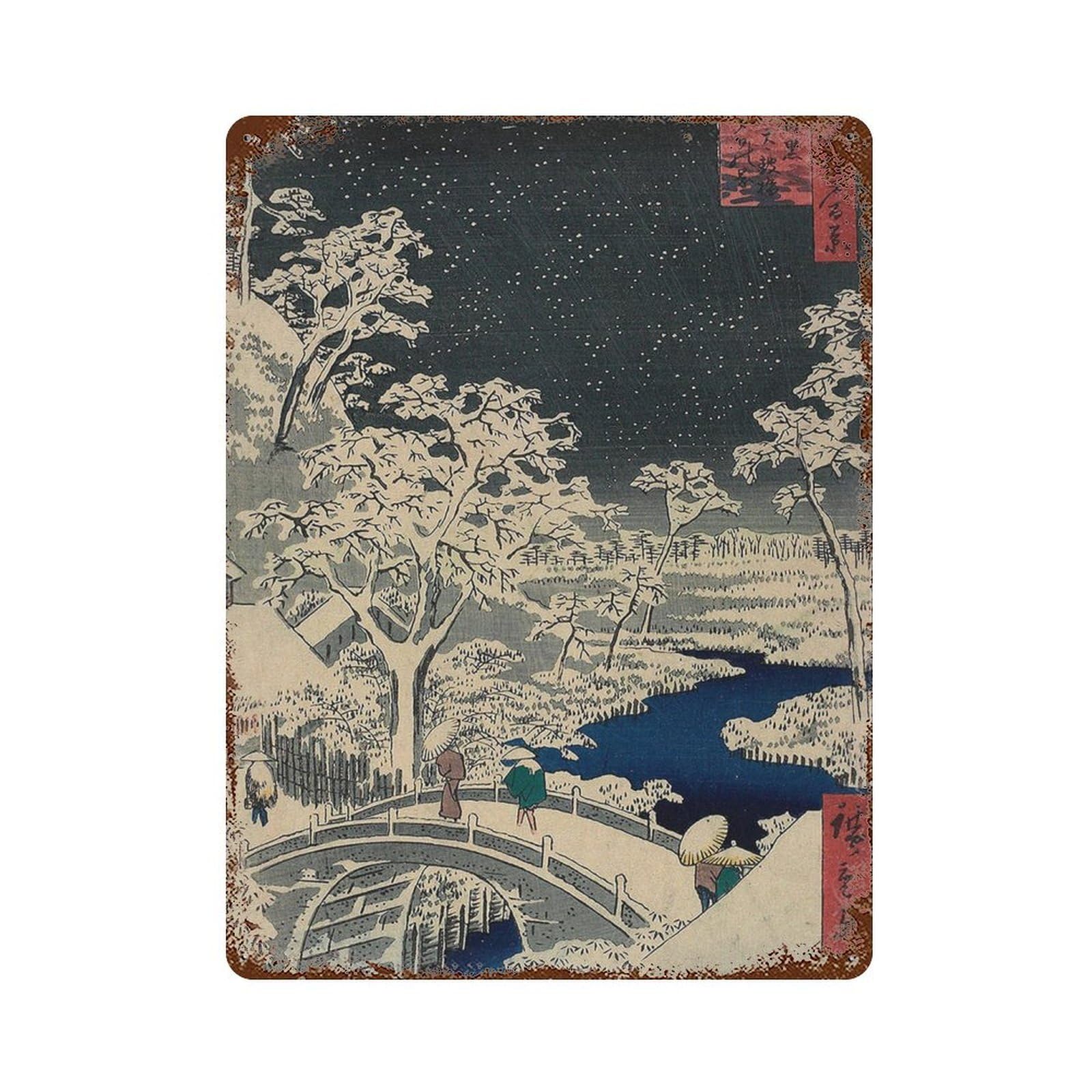 xiaoxiaoshen Beautiful Winter Scene Wall Decor Art Metal Tin Poster Modern Home Decor Art Home Bar Shop Decorations Vintage Sign 40x30cm