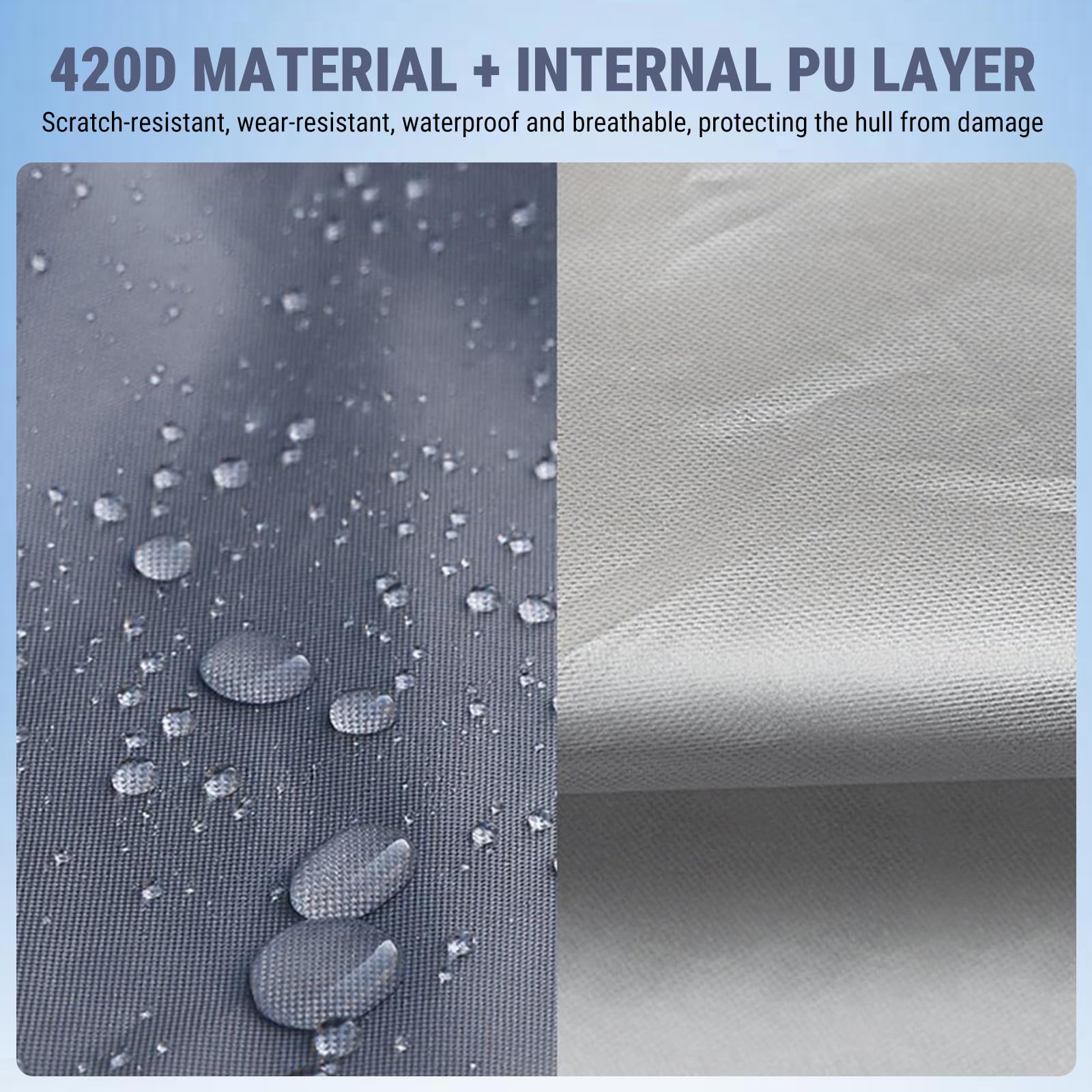 CO22942-CANOE.Housse De Protection Universelle Pour Kayak Et Bateau