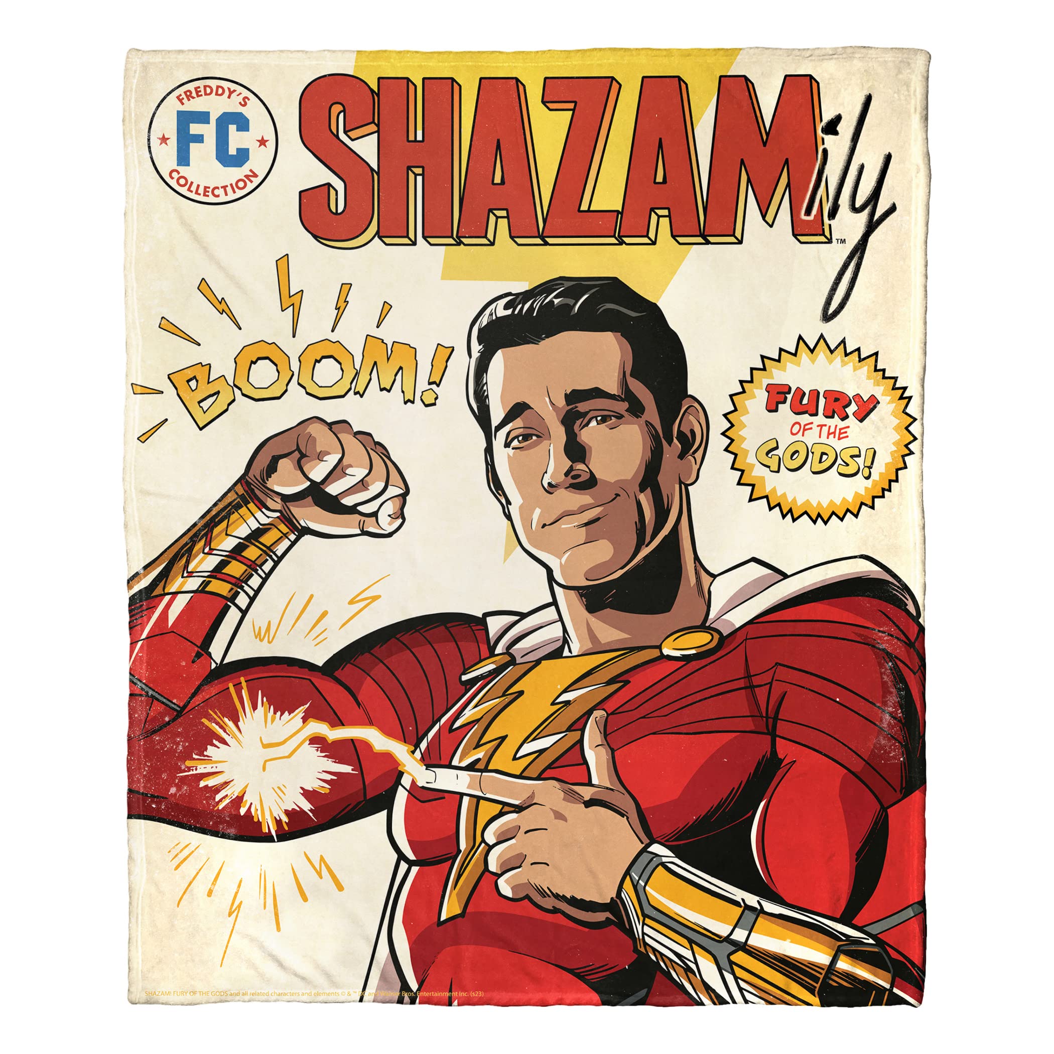 Couverture Shazam Silk Touch : fini les plaids rêches avec ce grand plaid comique doux
