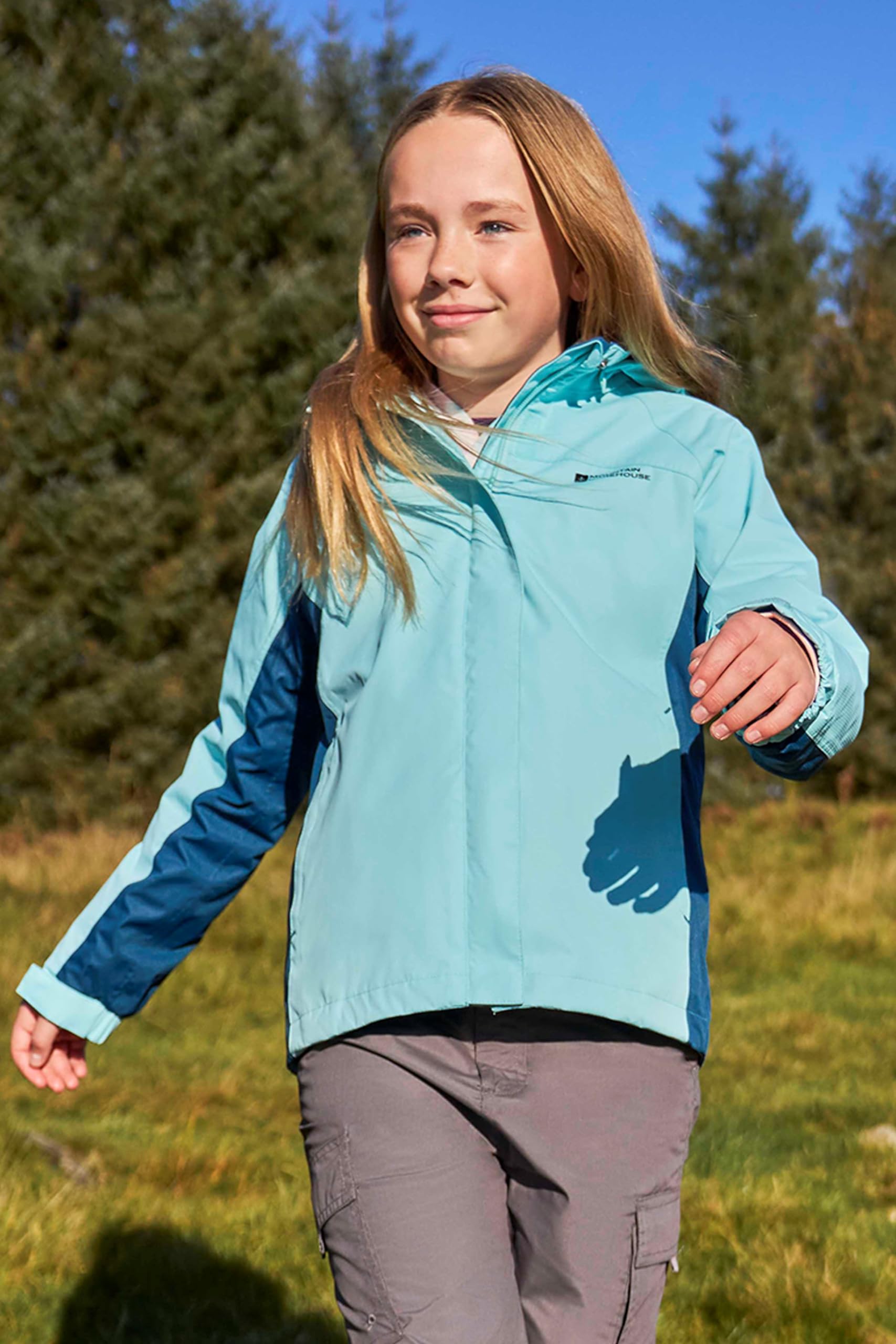 Mountain Warehouse Veste Enfants Shelly II - Manteau imperméable, Coutures étanches, Poignets Ajustables, Poches, garçons et Filles - Printemps été