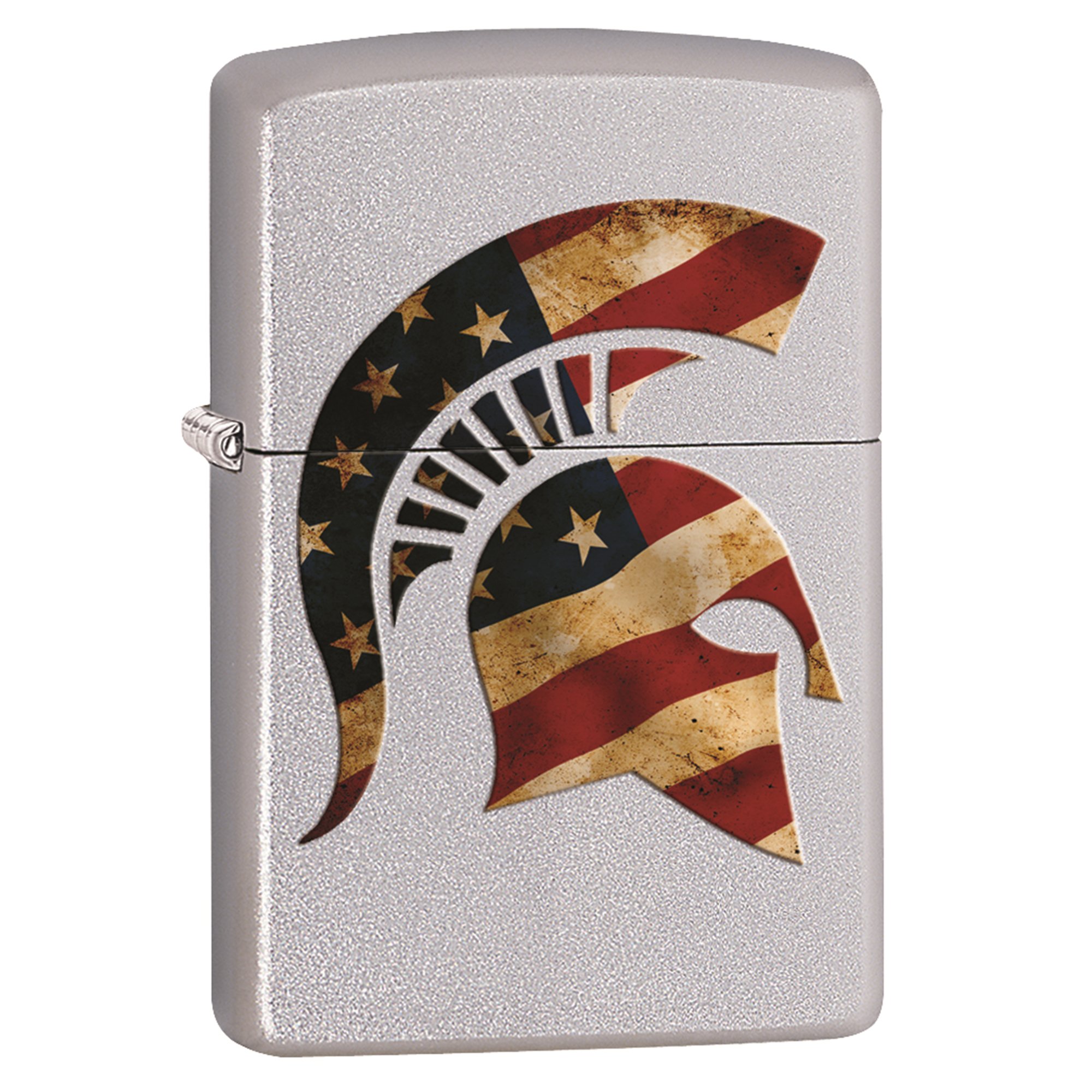 Zippo Custom Spartan Helmet on Chrome