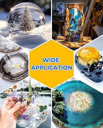 Miniatura 7 de INCLY Deep Pour - Kit de resina epoxi de 3 galones, resina de vertido profundo de 2 a 4 pulgadas, alto brillo y sin burbujas, para mesa de río de