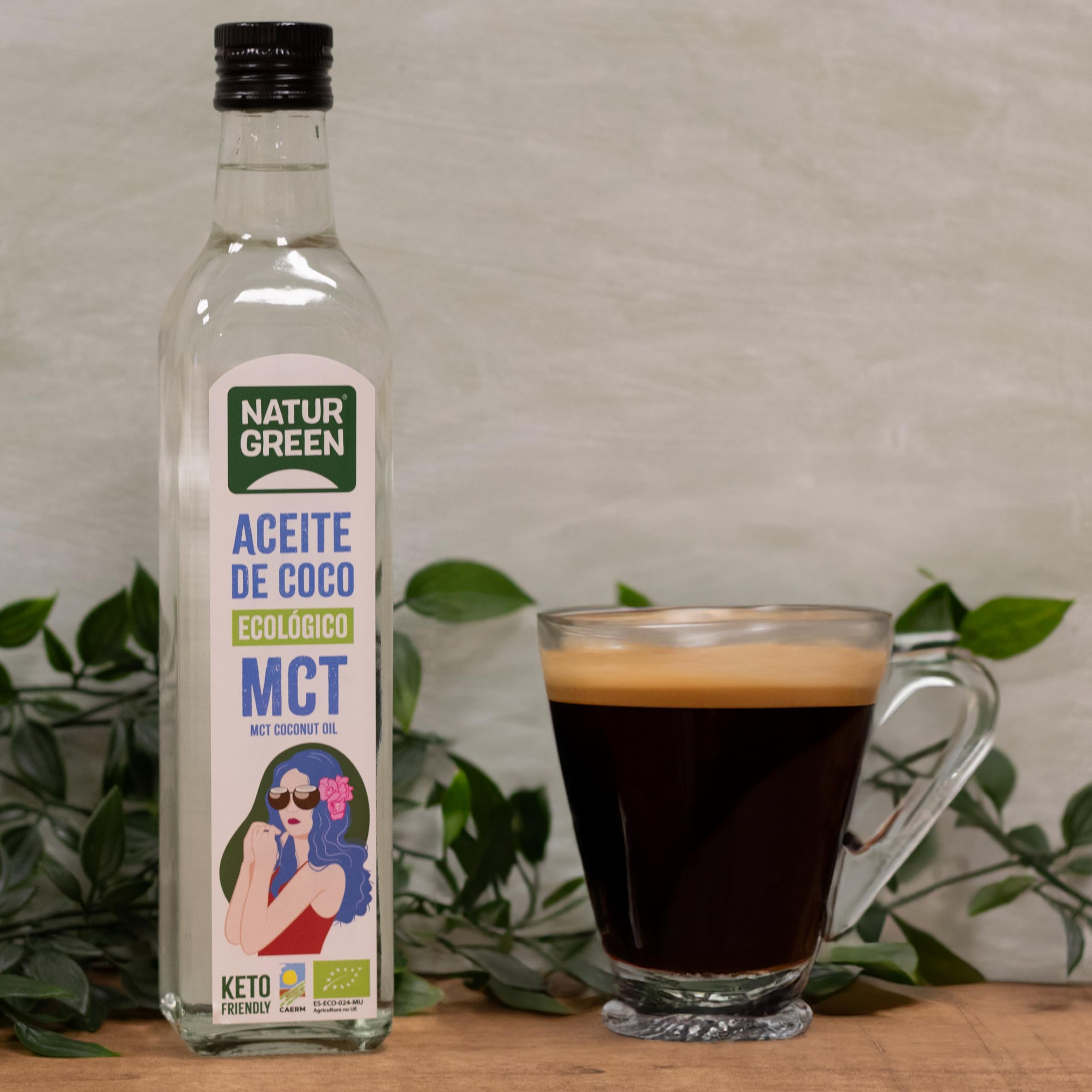 NaturGreen - Aceite de Coco Bio, MCT Ecológico, Sustituto de la Mantequilla, 100% Vegano - 500 ml — view 5