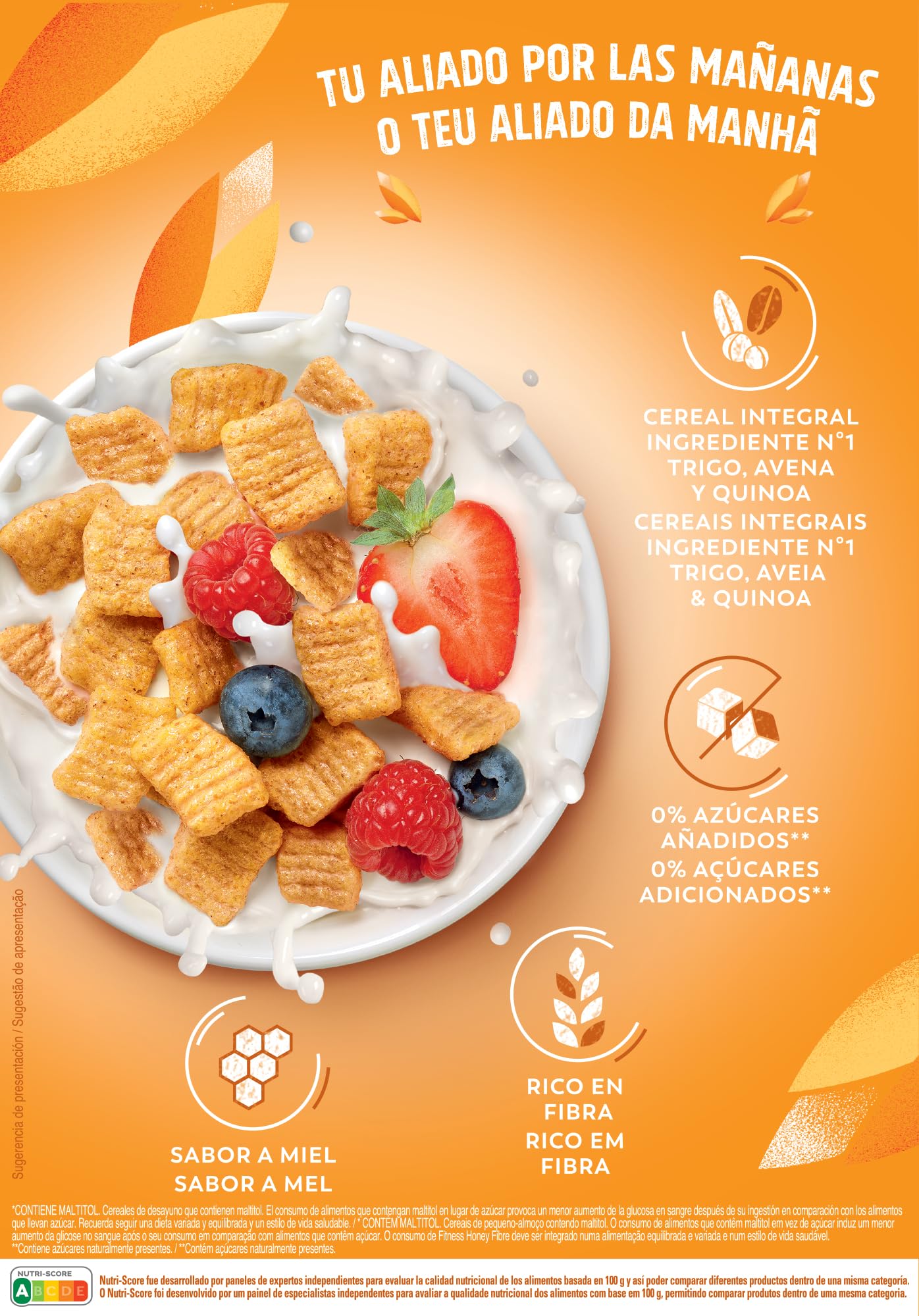 FITNESS Cereales Desayuno con miel y Fibra 310g