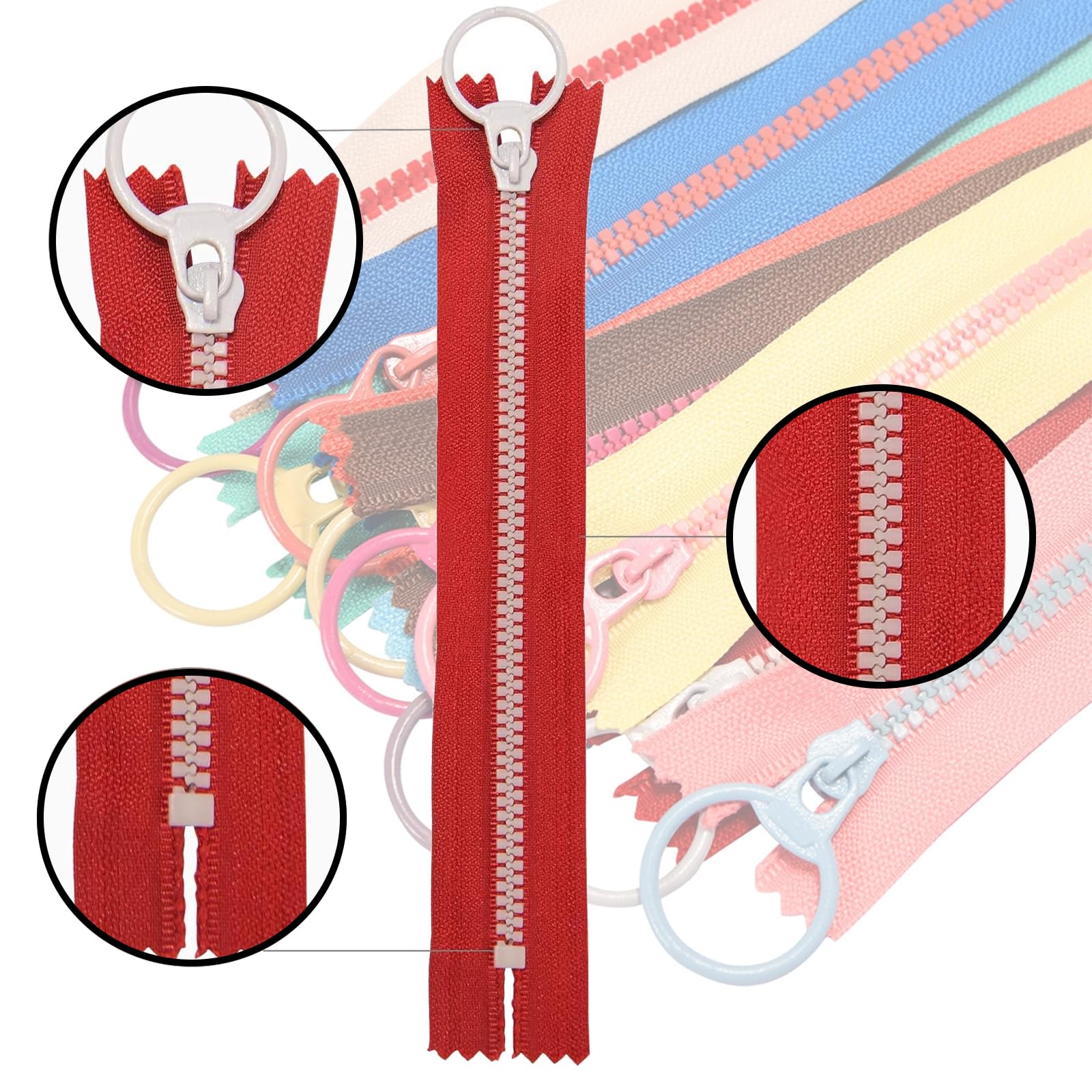 10 Pezzi Cerniera Lampo 7,8 'mix Di Spirale In Nylon 3#, Cerniera Lampo Colorata Per Cuco Artigianale E Sartoria | SHEIN ALIA