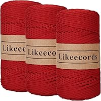 Vista 7 de Cuerda de macramé de poliéster trenzado de 4 mm, 140 yardas / 426 pies, suministros de macramé para manualidades DIY, hilo elástico para crochet