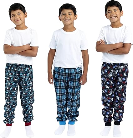 Sleep On It 3-Pack Boys Pajama Pants for Kids | Soft Kids Pajama Bottoms  (3 Pack)