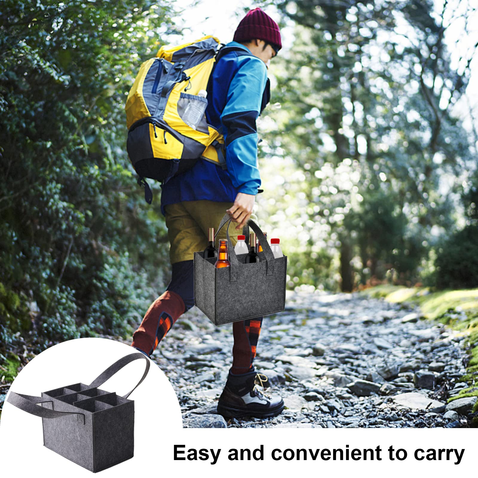 Lot De 3 Porte-bouteilles Pour 6 Bouteilles, Réutilisables