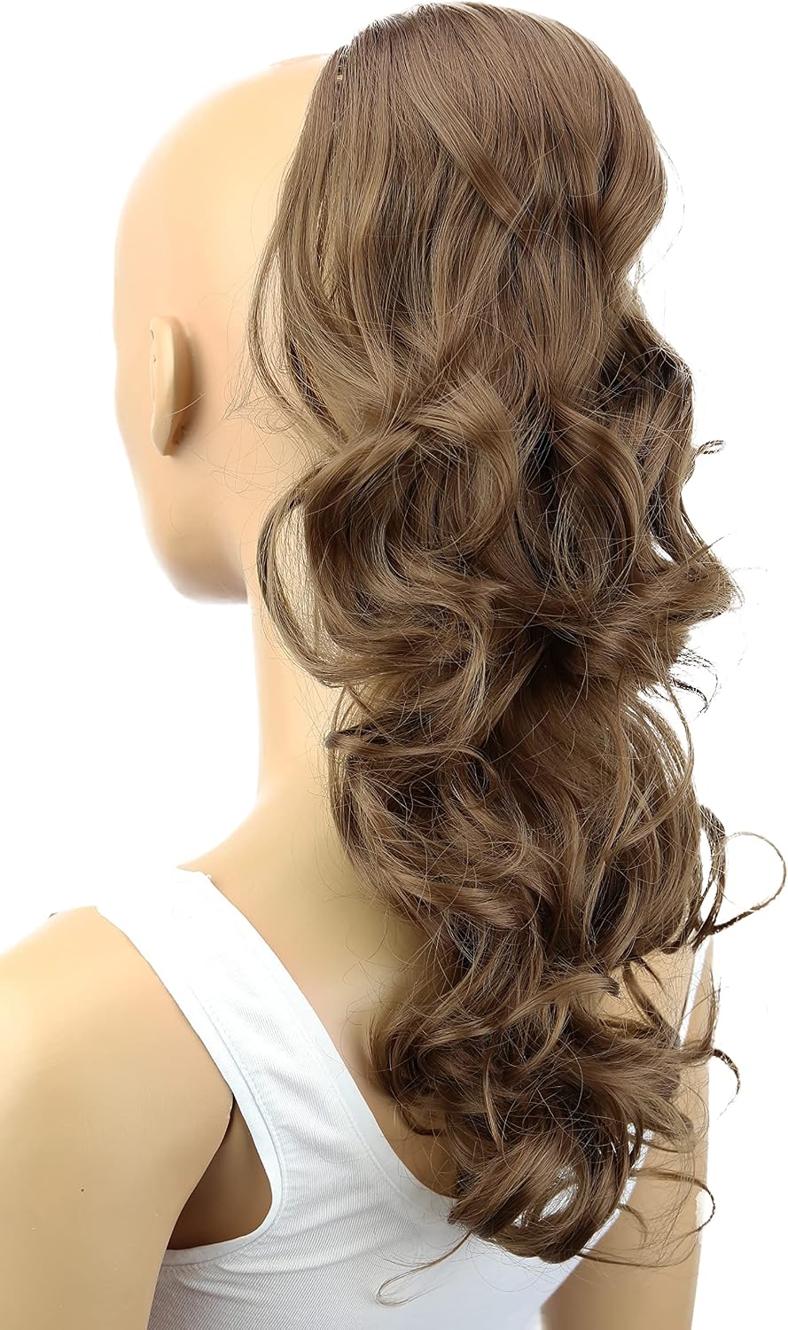 CAISHA 18" Hairpiece Ponytail Extensions Voluminous Wavy Light Brown PH23, light brown #12 PH23, 22 inch