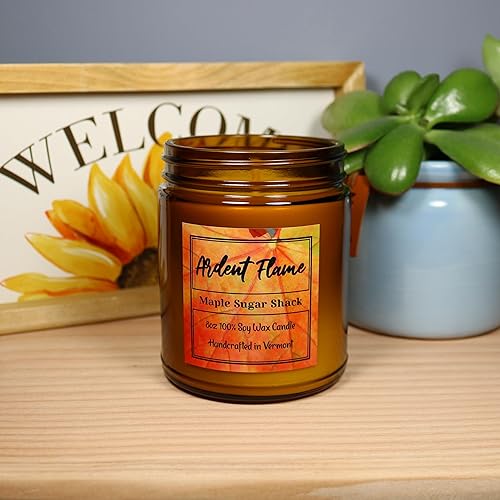 Miniatura 6 de Velas  Cabaña de azúcar de arce  Vela de cera de soja 100% natural para decoración del hogar  Altamente perfumada  Fragancia premium  Hecho a mano