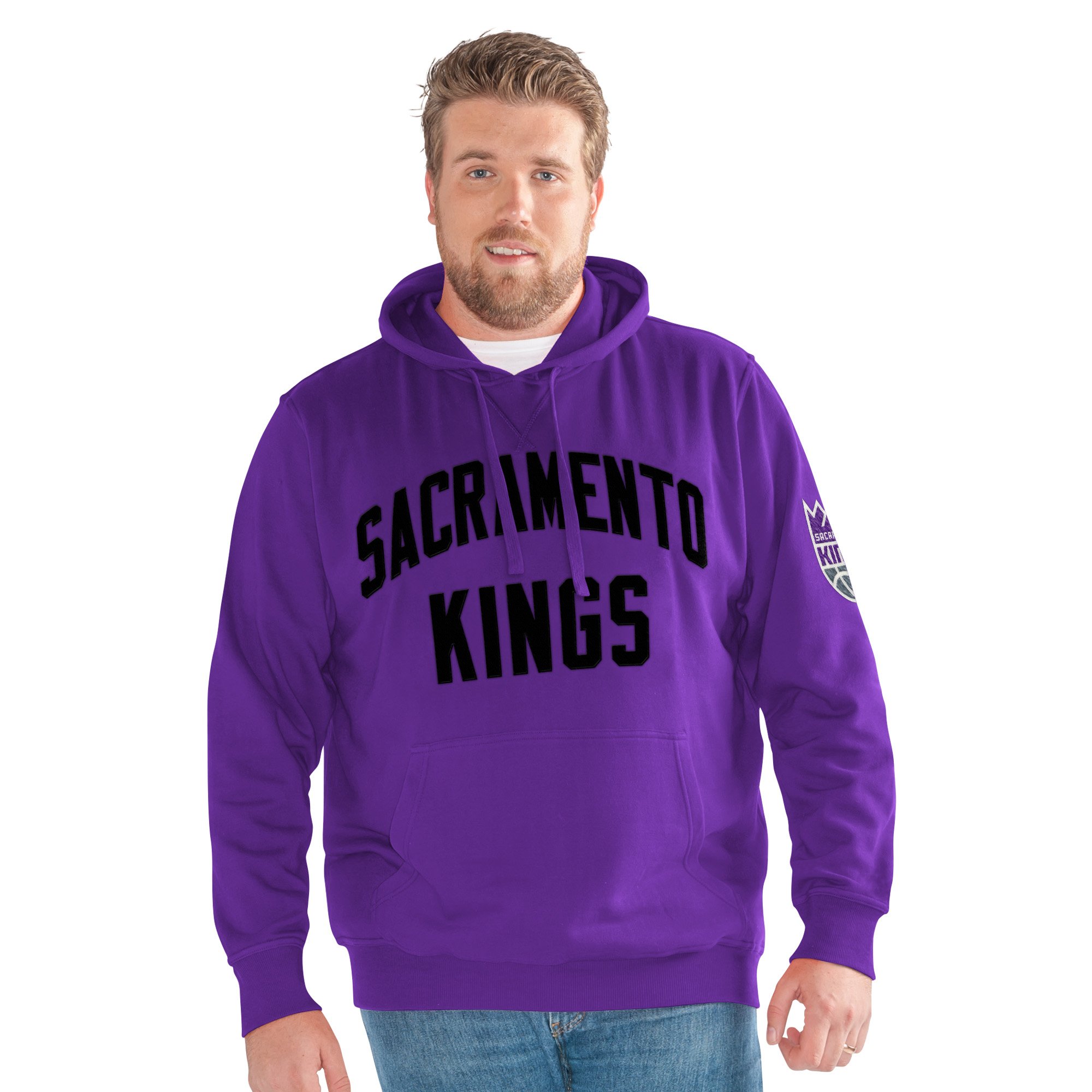 G-III Men's Big Man Jump Shot Pullover Hoody, Purple, 4X