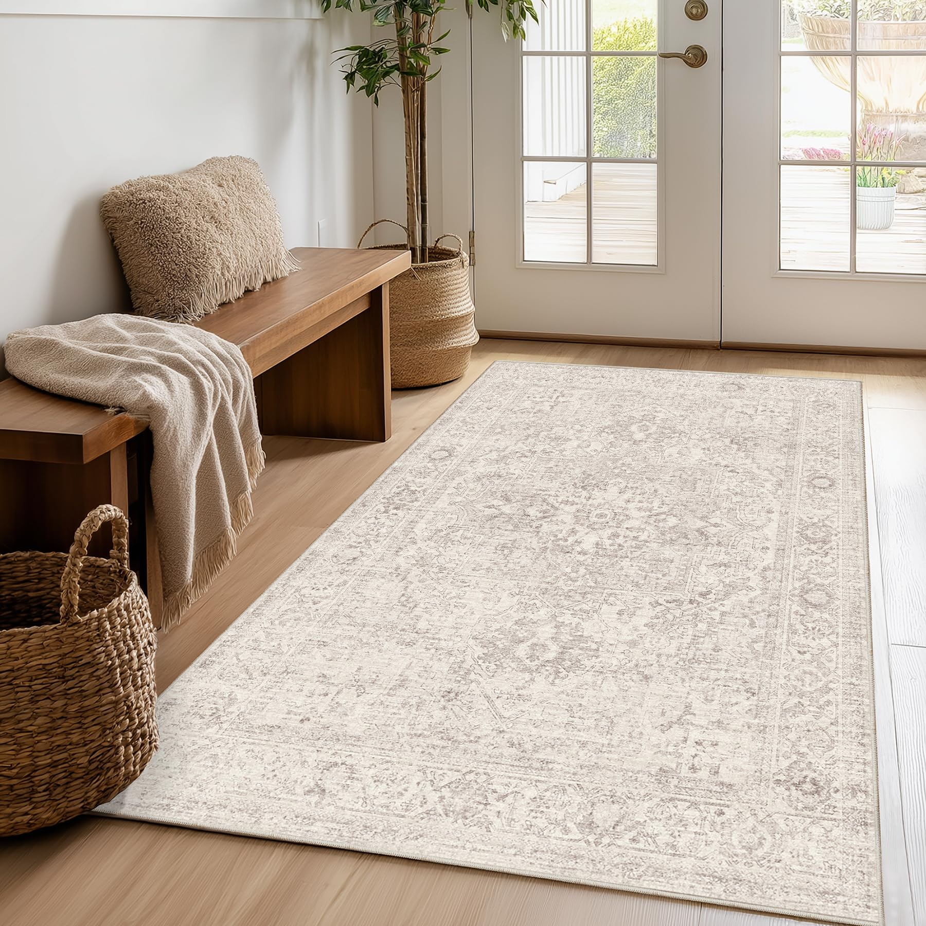 FMFUNCTEX 4x6 Washable Area Rug