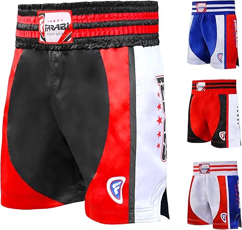 FARABI Pro Boxeo Muay Pantalones cortos de combate para boxeo MMA Muay Thai Fight Shorts