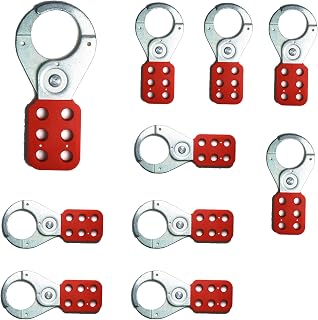 Loto Lockout Steel Nylon Hasp Lock for Industry Equipment BEIAN-LOCK BAN-K02 Red 10 pcs Set
