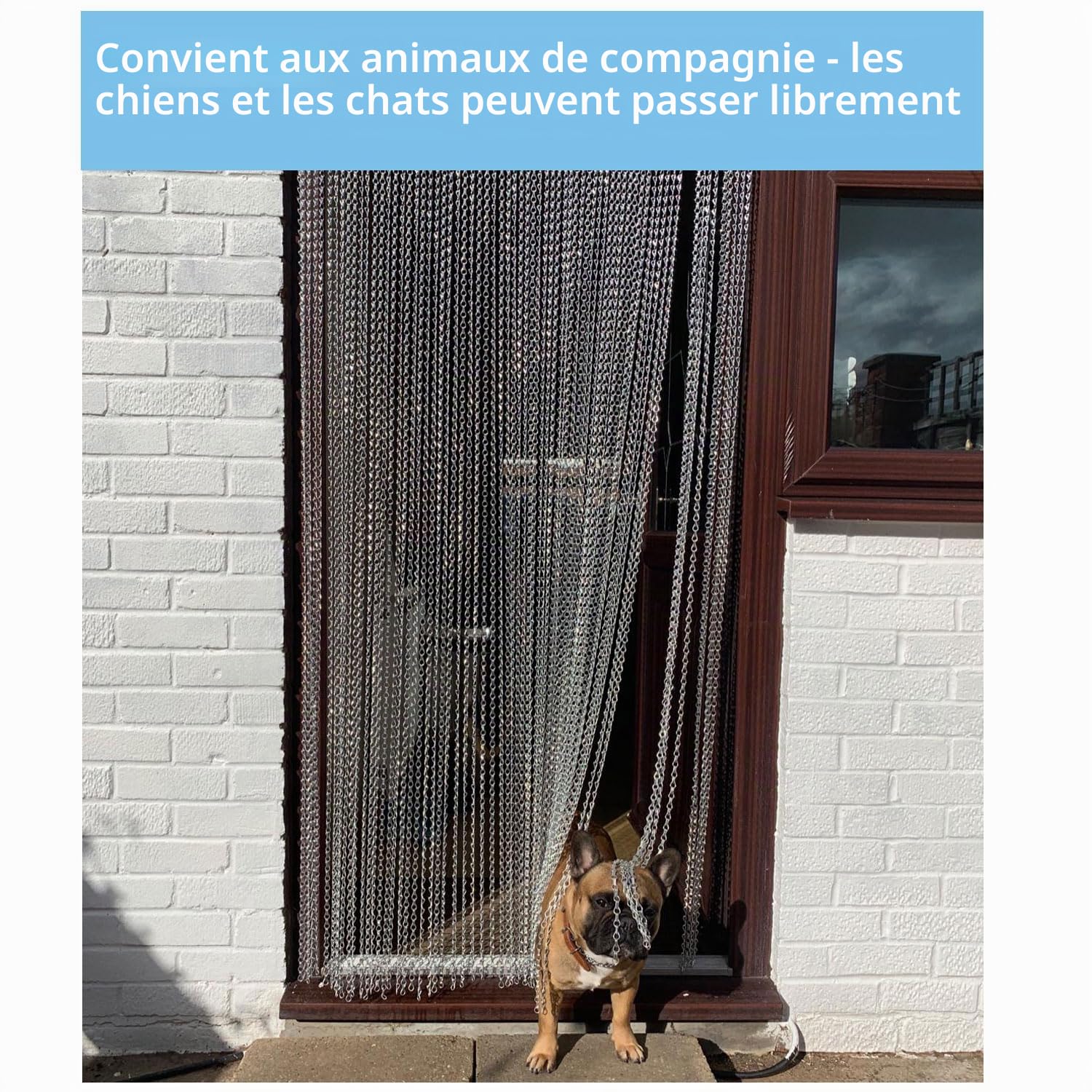 Store à Enrouleur en Aluminium 90 × 200 cm, Anti-Mouches et Anti-Insectes, pour Portes et fenêtres, décoration d'intérieur, Couleur Argent