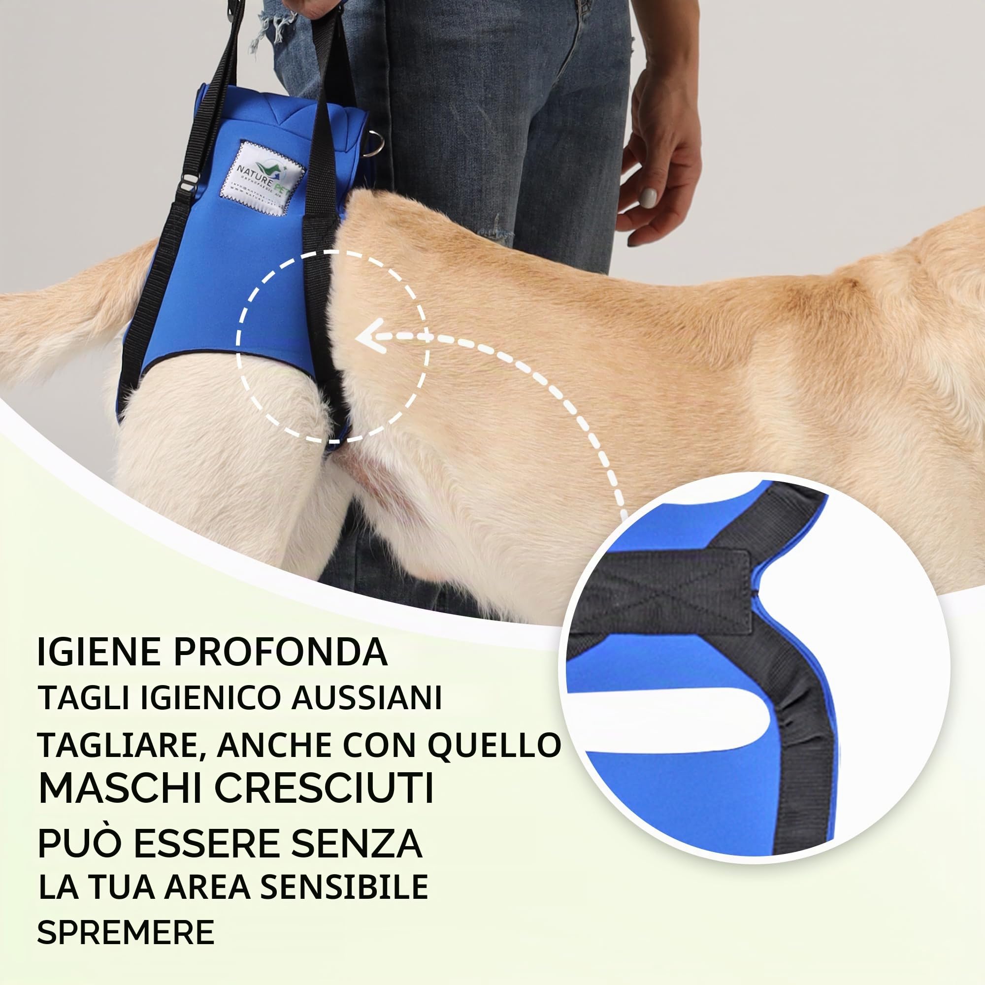 Nature Pet il marchio Premium per aiuti per cani in neoprene.