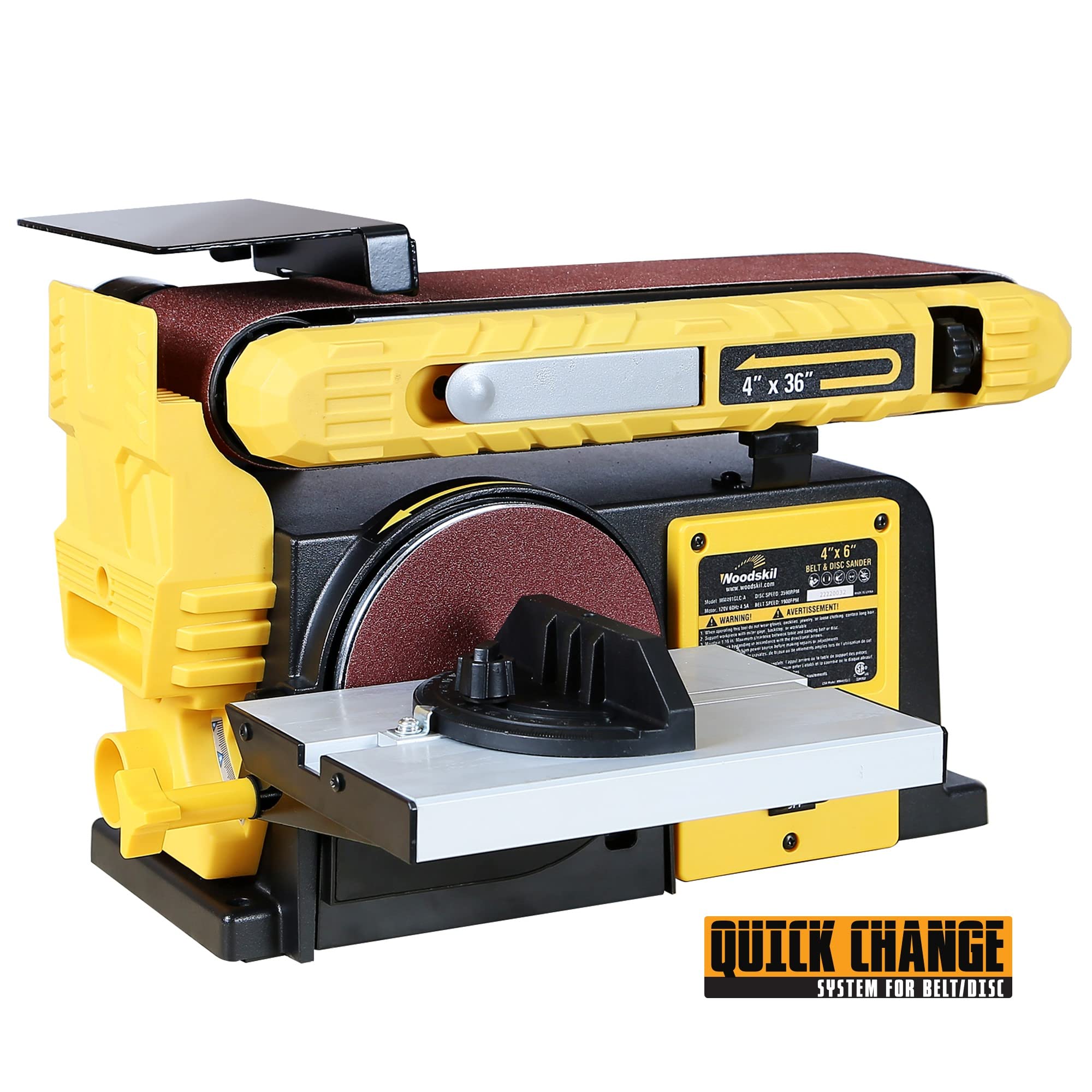 Buy Woodskil 4.5A Belt Disc Sander 4 x 36 in. Belt & 6 in. Disc Sander