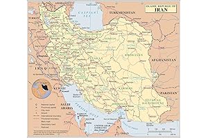 Gifts Delight Laminated Gifts Delight Laminated 26x24 Poster: Large Detailed Political map...