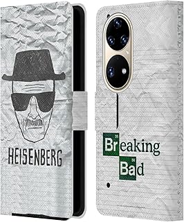 Head Case Designs Oficjalnie Licencjonowany Breaking Bad Heisenberg Grafika Skórzany Portfel Etui Kompatybilny z Huawei P50 Pro