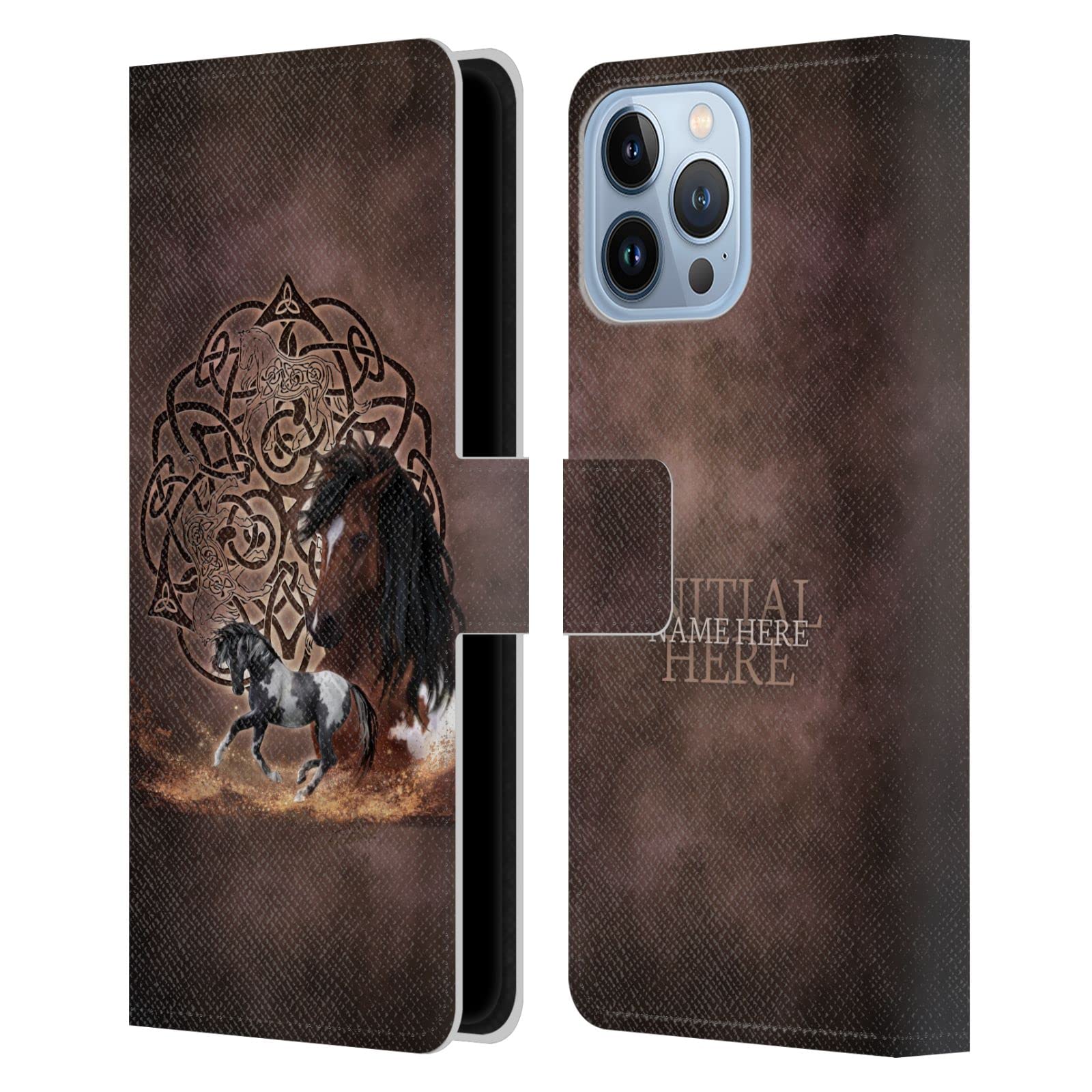 Coque iPhone 13 Pro Max personnalisable nom initiale cheval