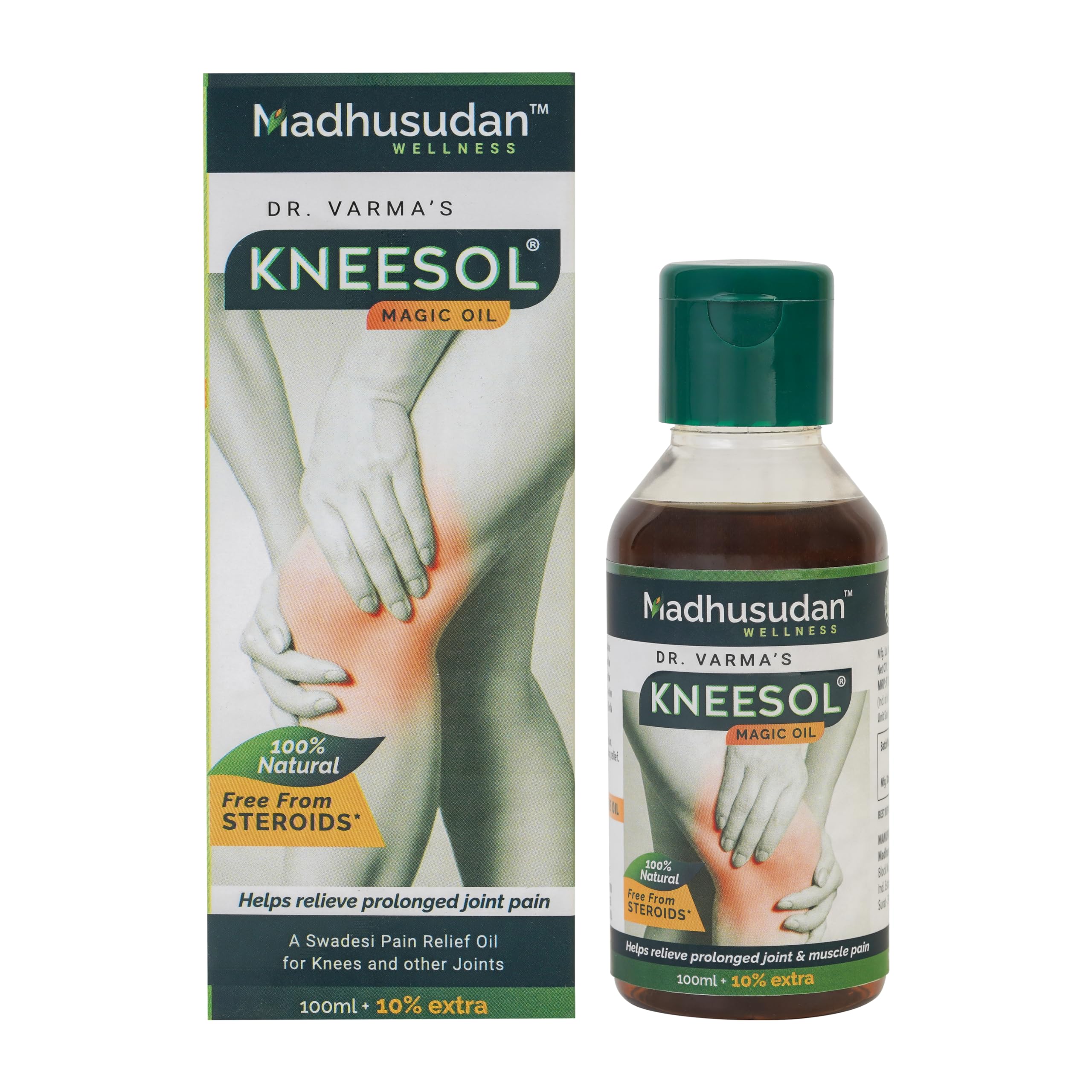 DR. VARMA'S KNEESOL MAGIC OIL -Ayurvedic Joint Pain Relief Oil Perfect for modern lifestyles | Natural relief to your Knees & Joints | Natural, No-added Steroids (Pack of 1)