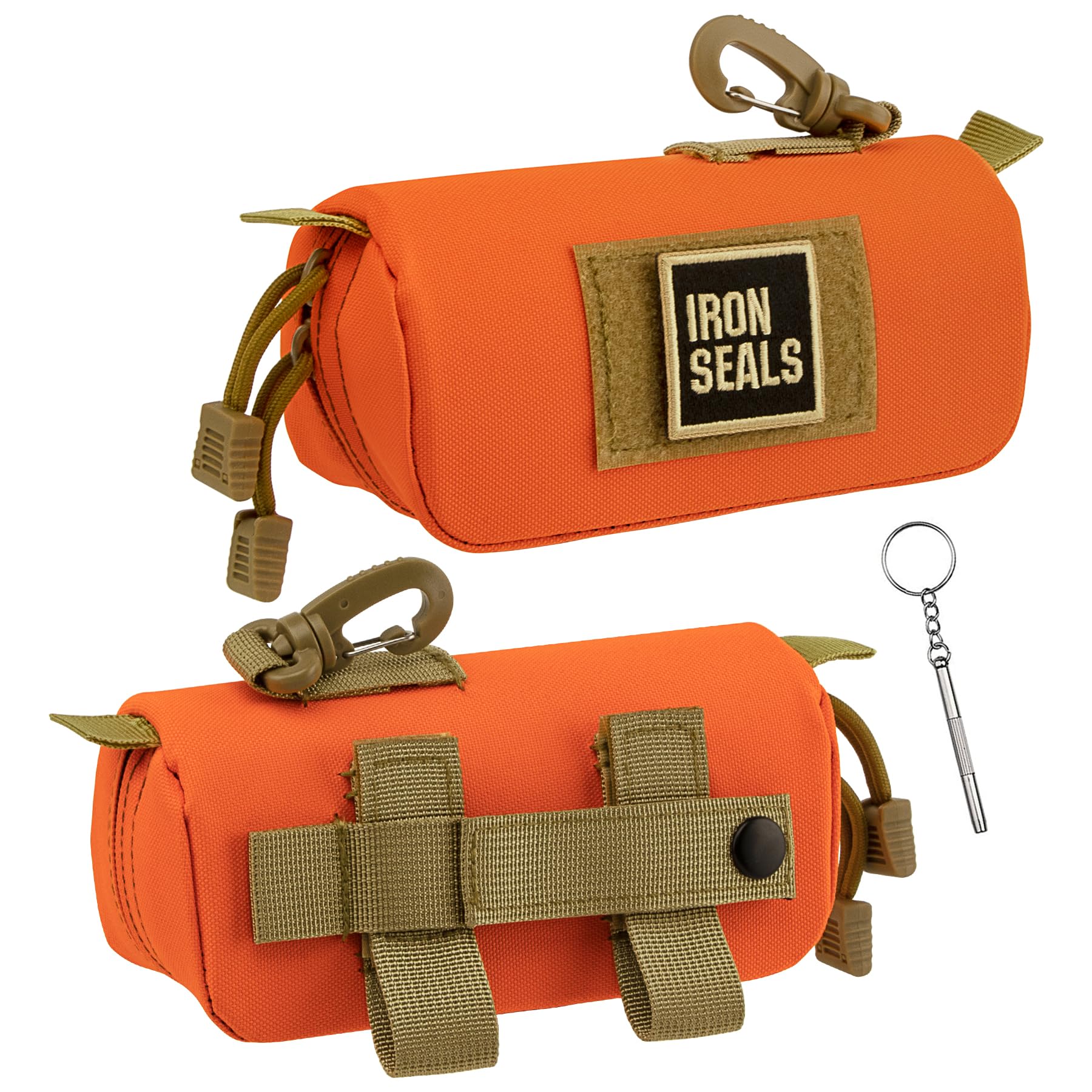 Extra Large Tactical Molle Sunglasses Case Anti-Shock Semi-hard Clamshell Glasses Case, X-Large