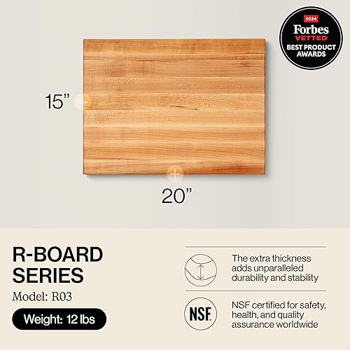 Miniatura 2 de John Boos Block BBQBD Tabla para picar reversible madera de arce veta visible con ranura para líquidos Arce