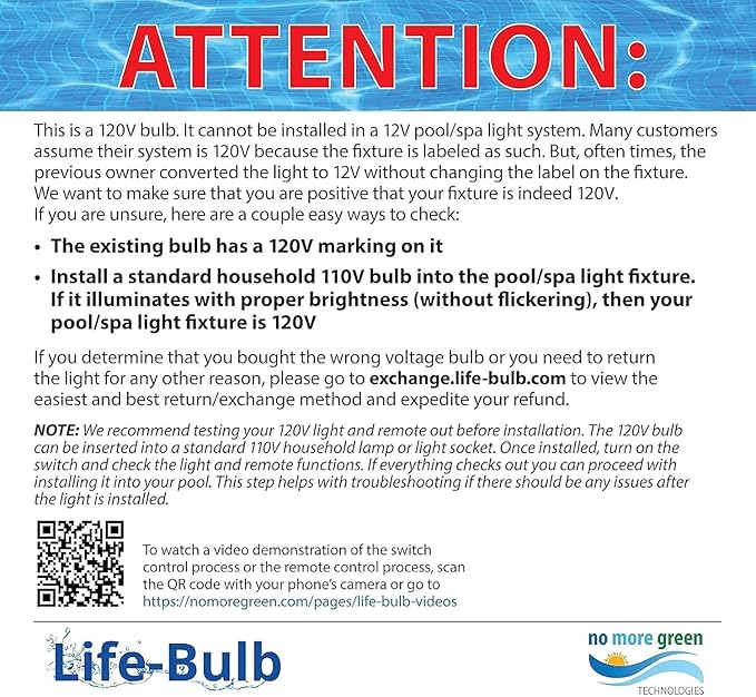 Life-Bulb LED para Piscina 120V RGB 40W Repuesto E26 miniatura 5
