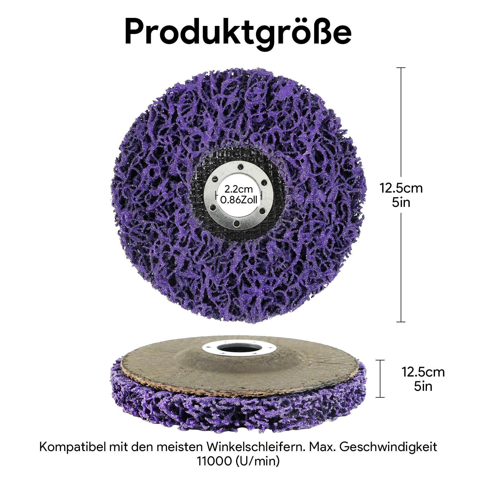 2 sztuki szlifierka do piast kół, tarcz CSD 125 mm, Negerkeks, tarcze szlifierskie do szlifierek kątowych
