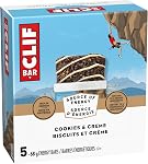 CLIF BAR Barres d'énergie, cookies & Créme, Granola Bar, Forte en protéines, contient 70% Ingrédients organiques, 340 g (paquet de 5)