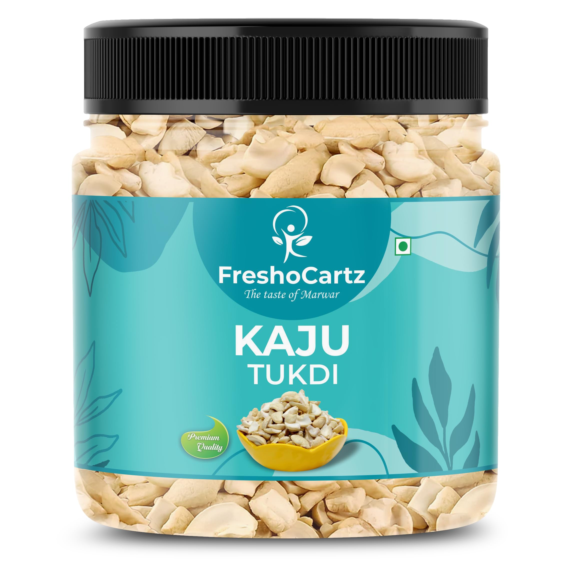 FreshoCartz Premium Broken Cashew Nuts | Kaju Tukdi Broken 4 Piece | Source of Fibre & Calcium - Jar Pack (Broken Cashew, 1kg (Pack of 1))