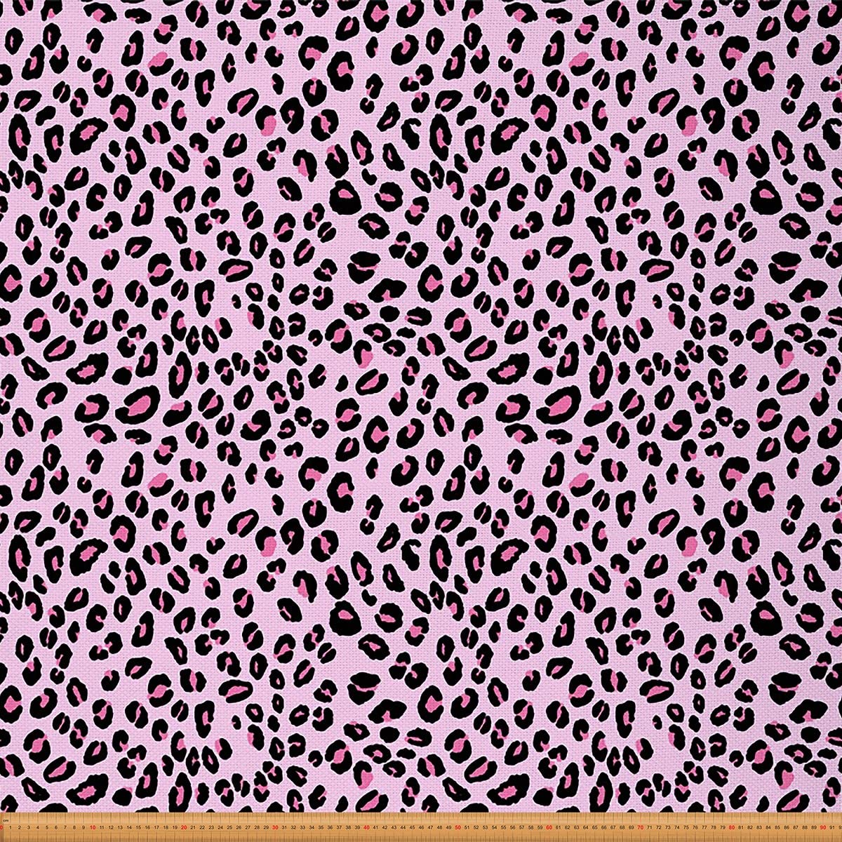 Loussiesd Leopard Fabric by The Yard,Cheetah Upholstery Fabric for Chairs,Safari Animal Waterproof Outdoor Fabric,1 Yard,(L92*W150cm),Pink Black
