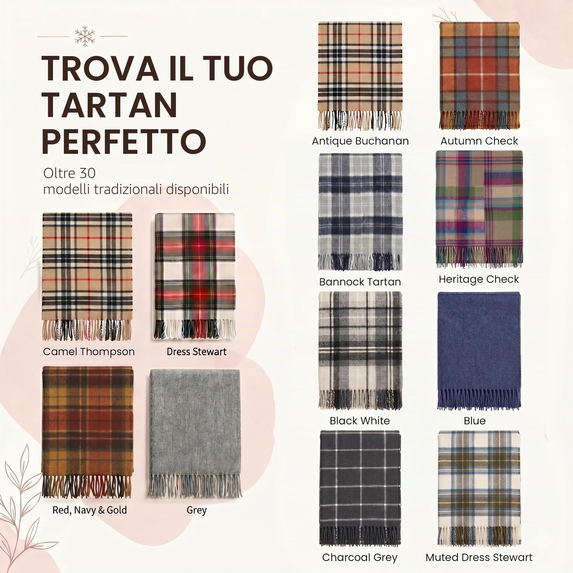 Heritage Traditions Sciarpe, scialli, scialli e involucri in 100% pura lana tartan