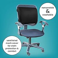 Vista 6 de Cojín de respaldo lumbar de espuma viscoelástica Soporte de espalda para silla de oficina de coche Almohada de apoyo lumbar, negro, 1 unidad