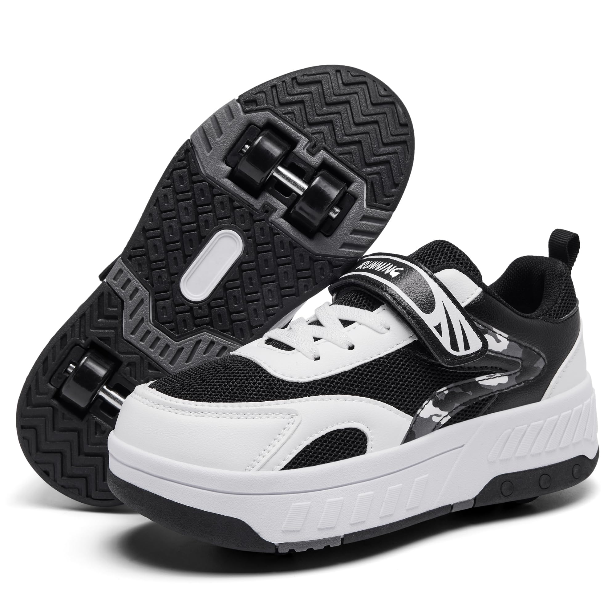 YINGCSM Scarpe con Rotelle Scarpe Pattini Bambino Bambina Scarpe con Rotelle 4 Rotelle a Scomparsa Scarpe Sportive