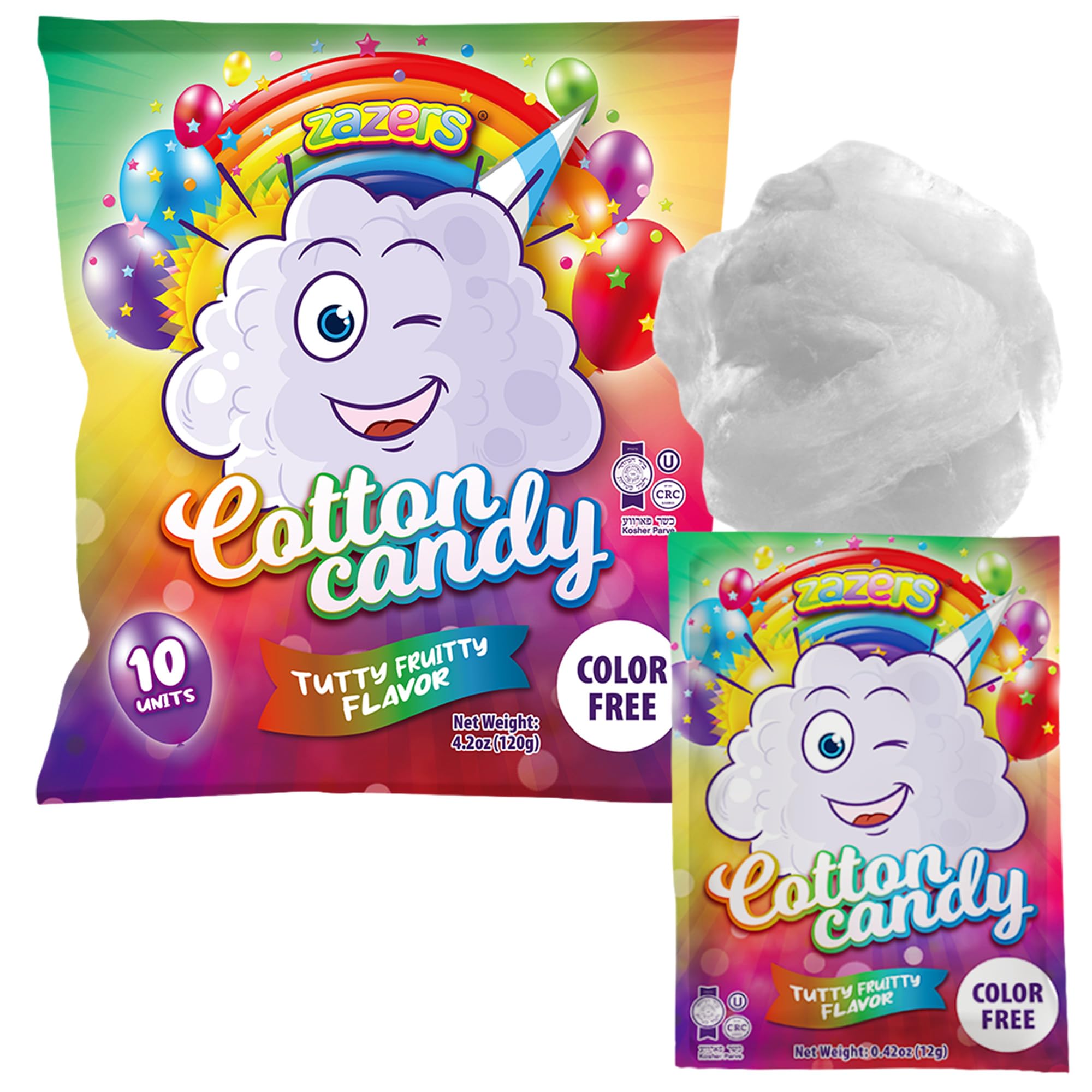 Amazon.com : Color Free Cotton Candy 10 Pack, 10 Bags each 0.42oz