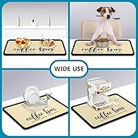 Vista 5 de Tapete de café, tapete de secado rápido para encimera de cocina, tapete de barra de café con parte trasera de goma, absorbente de manchas