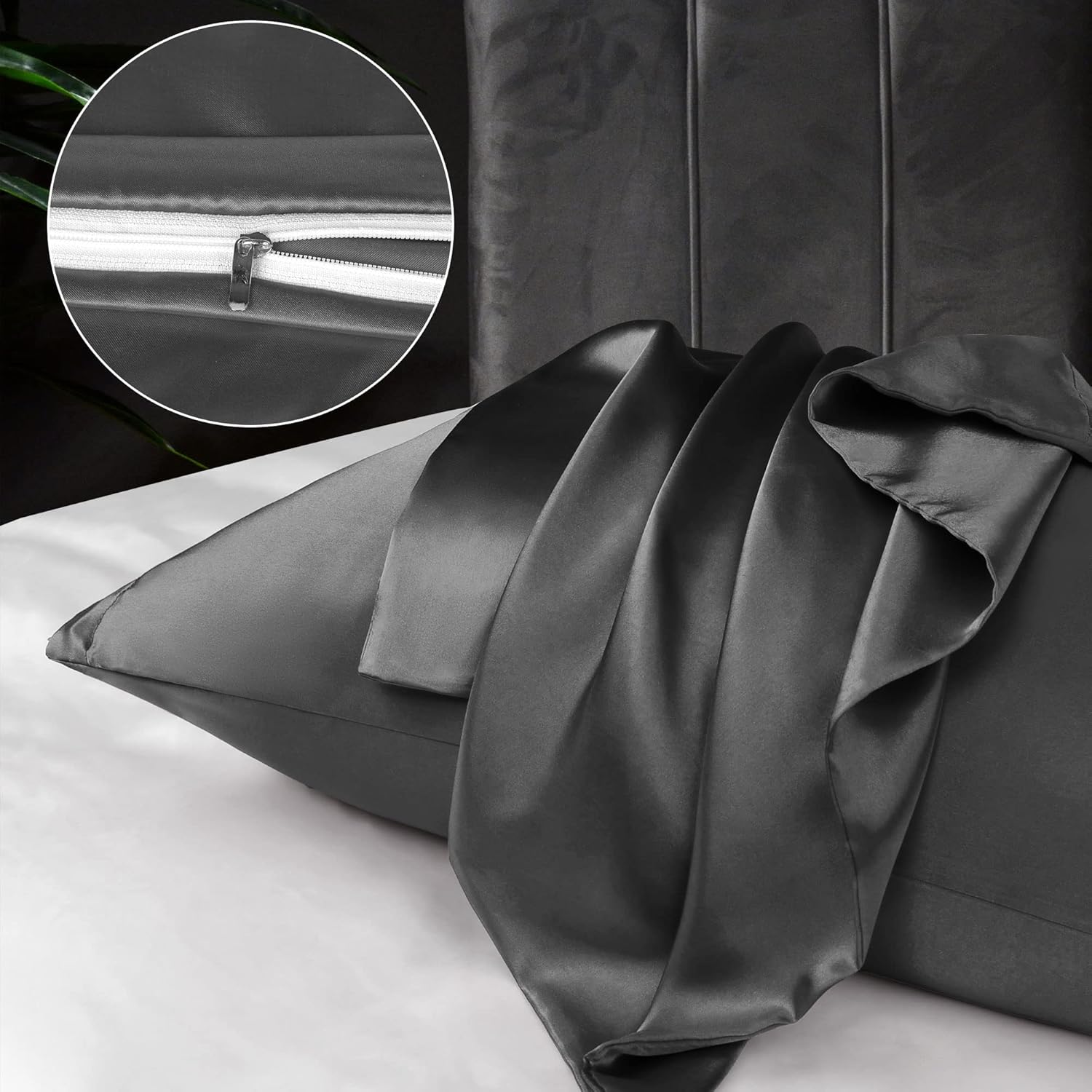 PiccoCasa Satin Pillow Cases 2 Pack - Image 5