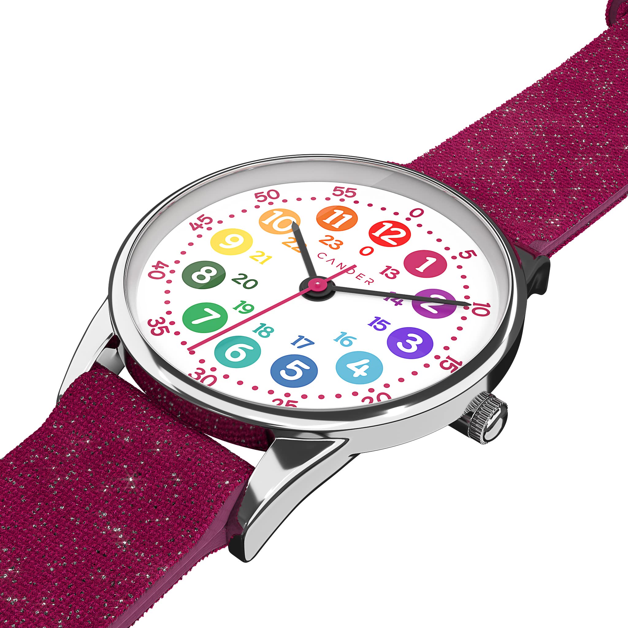 Cander Berlin MNA 1730 M - Reloj de pulsera infantil para niña, resistente al agua, color rosa, Rosa., Correa
