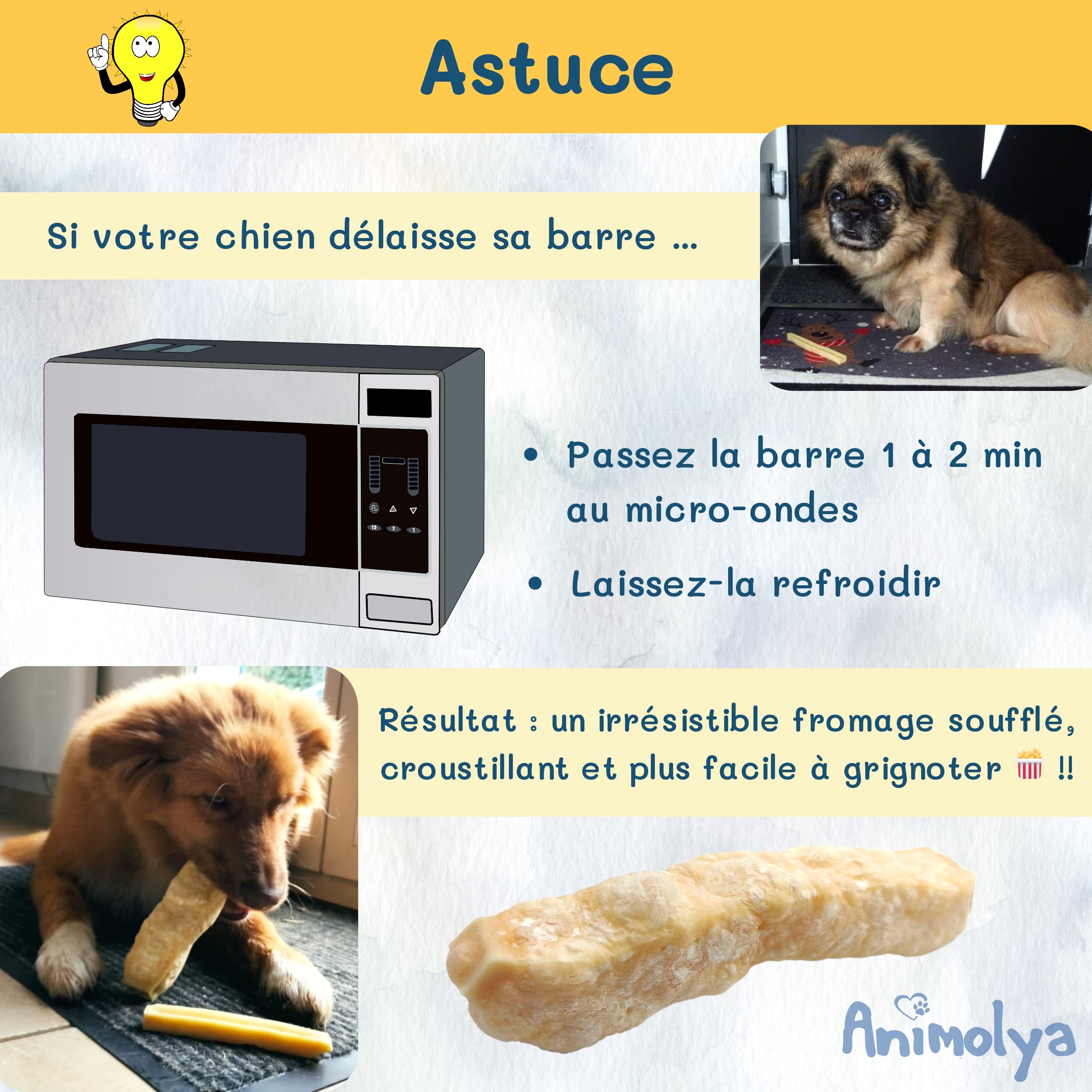 Friandises pour Chien - Bâton de Fromage à Mâcher - 100% Naturel - Barre Résistante - Occupation et Mastication - Hygiène Dentaire - Os Ludique et Sain (Taille S - Lot de 3)