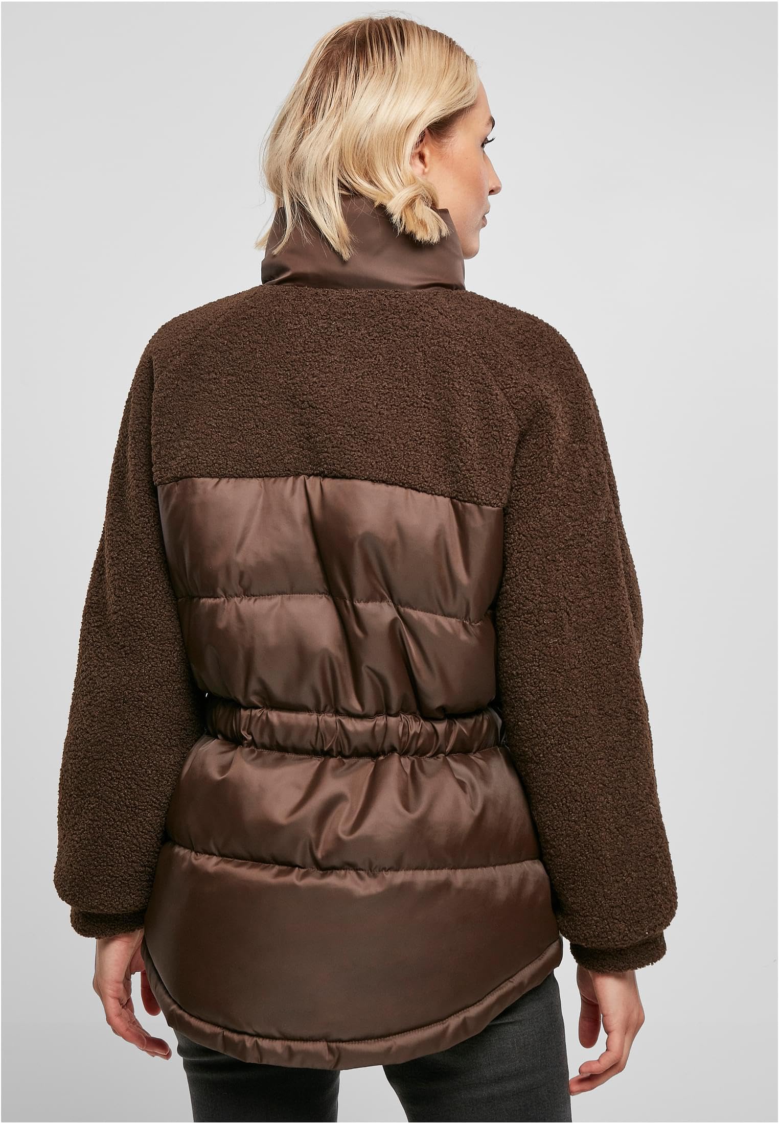 Urban Classics Damen Ladies Sherpa Mix Puffer Jacket