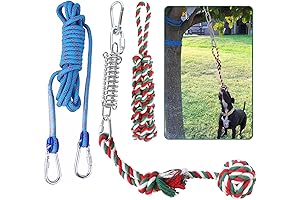 HOPET Spring Pole Solo Hanging Dog Toy for Pitbull