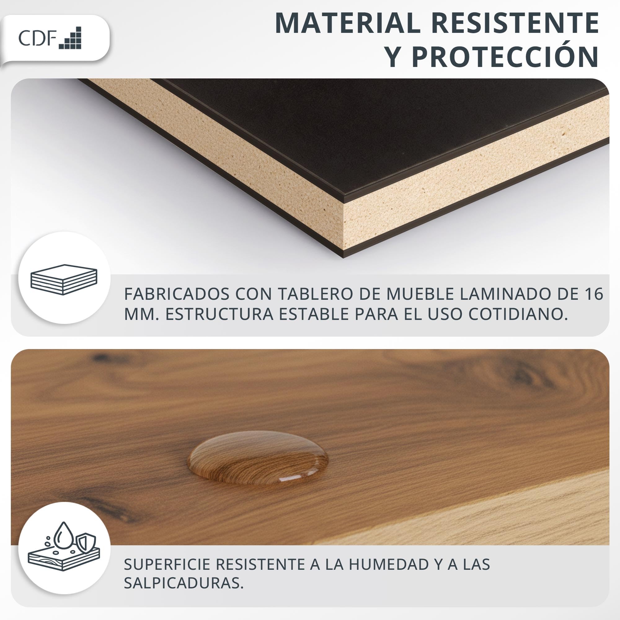 CDF Escritorio con Estantería Cajón 140cm 3 Estantes Gaming Teletrabajo Home Office Escritorio Ordenador Ergonómico Mesa Trabajo Habitación Juvenil Niños Dormitorio Guías Rodillos Blanco Tablero 16mm