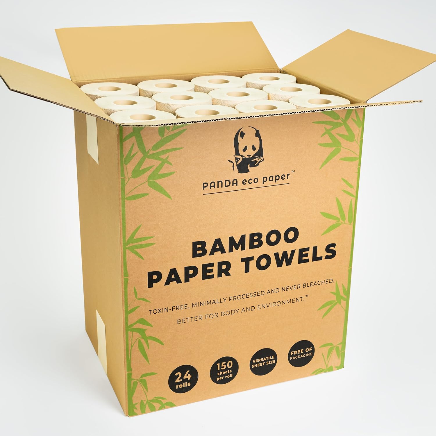 Panda Eco Paper Bamboo Paper Towels PFA Free, Forever