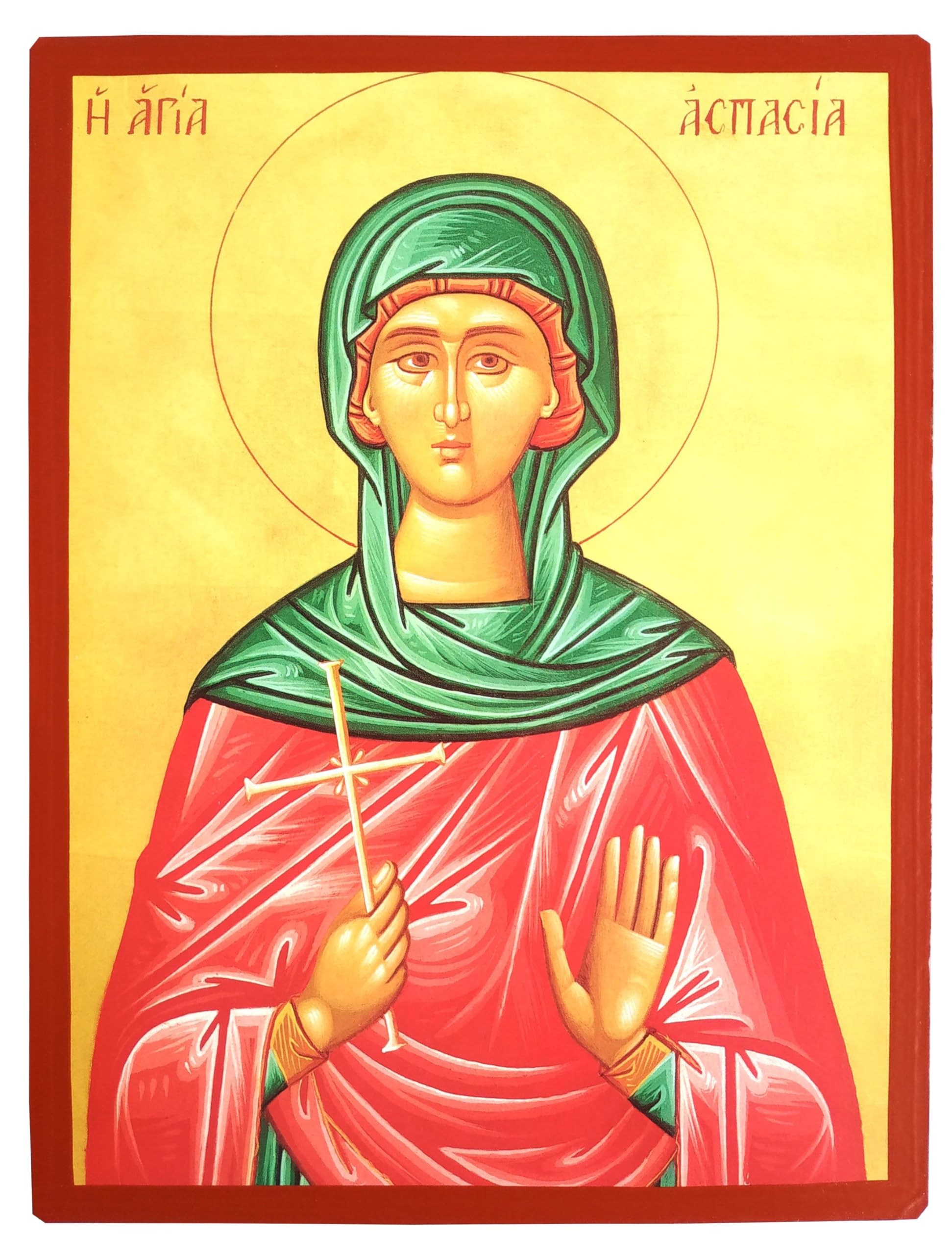 SAINT ASPASIA, VIRGIN-MARTYR - Greek Byzantine Orthodox Icon