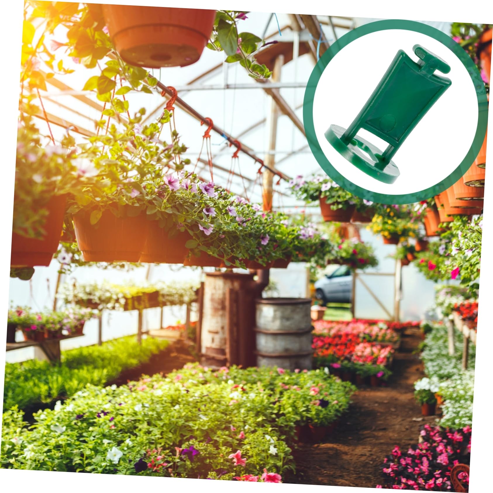 IWOWHERO 50Pcs Aluminium Greenhouse Clips Versatile Flower Hanging Tools for Plant Support for Organizing Vines Cables Insulating Materials Greenhouses and Gardens