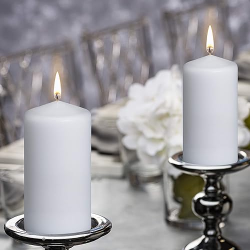 Miniatura 5 de BOLSIUS 4 velas de pilar naranja, 3 x 6 pulgadas, envueltas individualmente, calidad europea premium, 65 horas de combustión, llama suave sin goteo