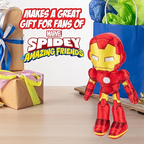 Miniatura 4 de Marvel Spidey & His Amazing Friends - Juego de 3 peluches de 8 pulgadas, Hulk, Black Panther, Iron Man, figuras de peluche con licencia oficial,