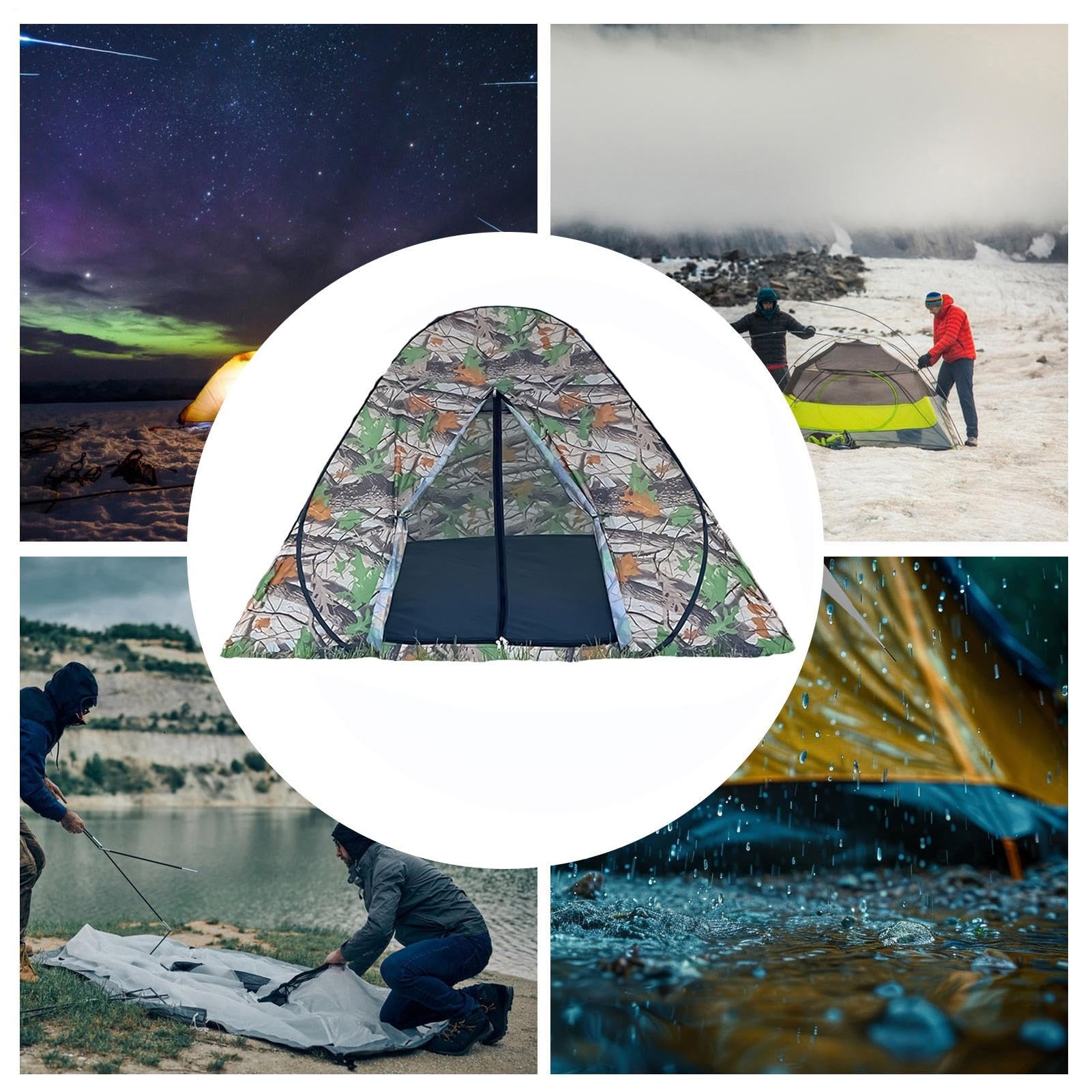 Namiot kempingowy | Automatyczny składany namiot parasol - Namiot kempingowy w kamuflażu | Sport, outdoor, plaża, rodzina, piknik, wędrówki, wędkarstwo, podróże,
