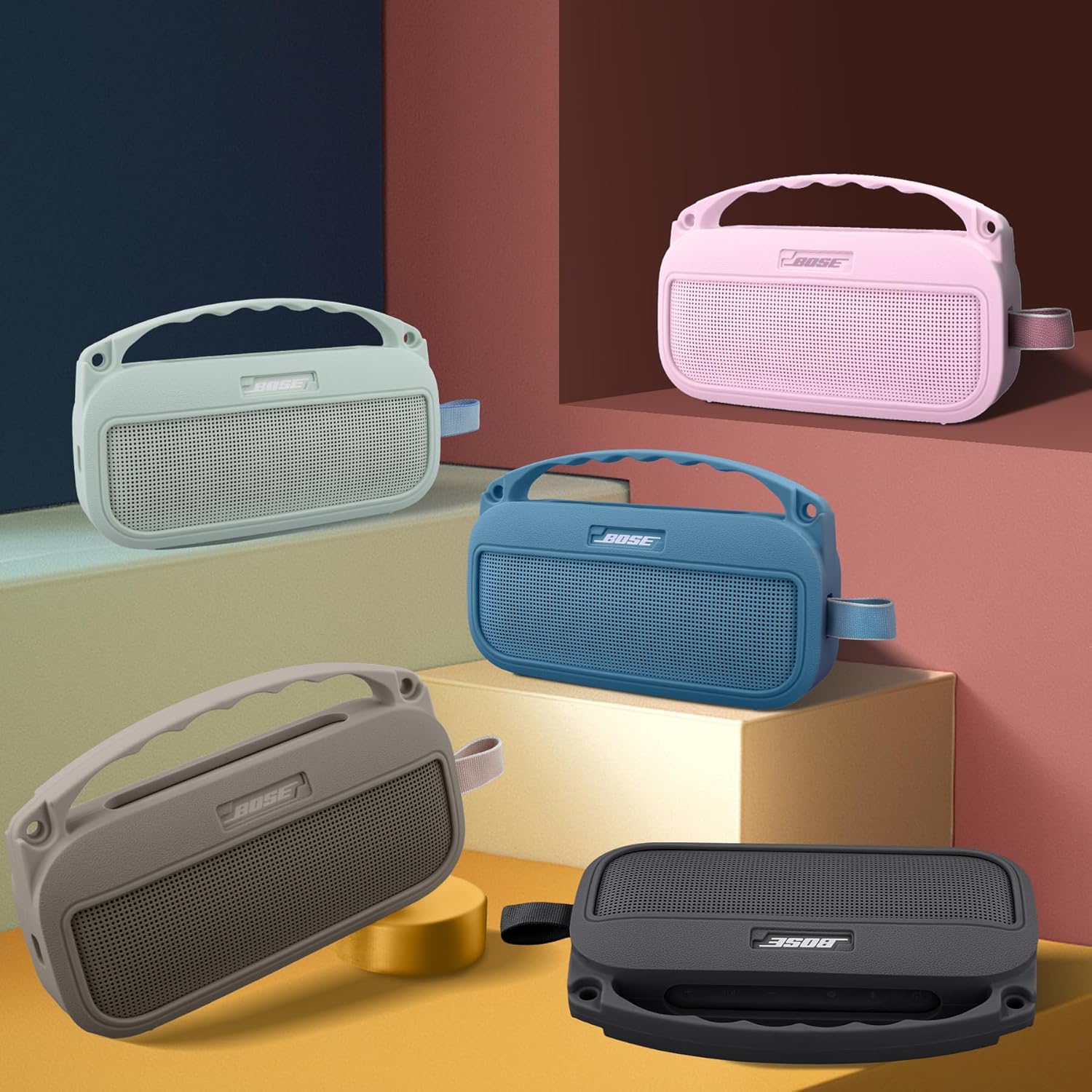 co2CREA Soft Silicone Case Replacement for Bose New SoundLink Flex 2nd Gen Bluetooth Portable Speaker (Silicone Case, Blue Case) - Image 7